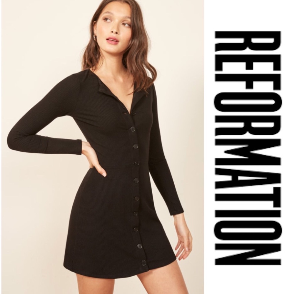 REFORMATION • Aida Button-Down Mini Dress • NWT
